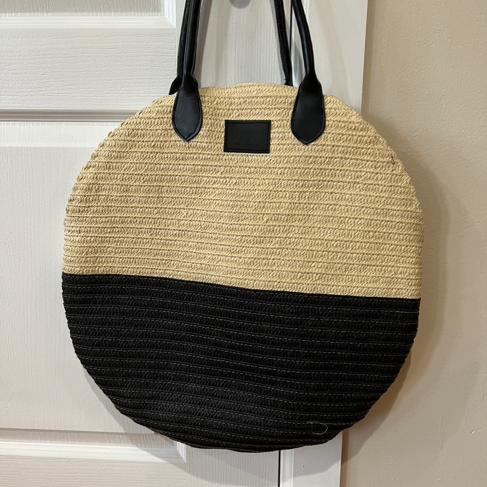 Brixton Amalie Straw Circle Tote